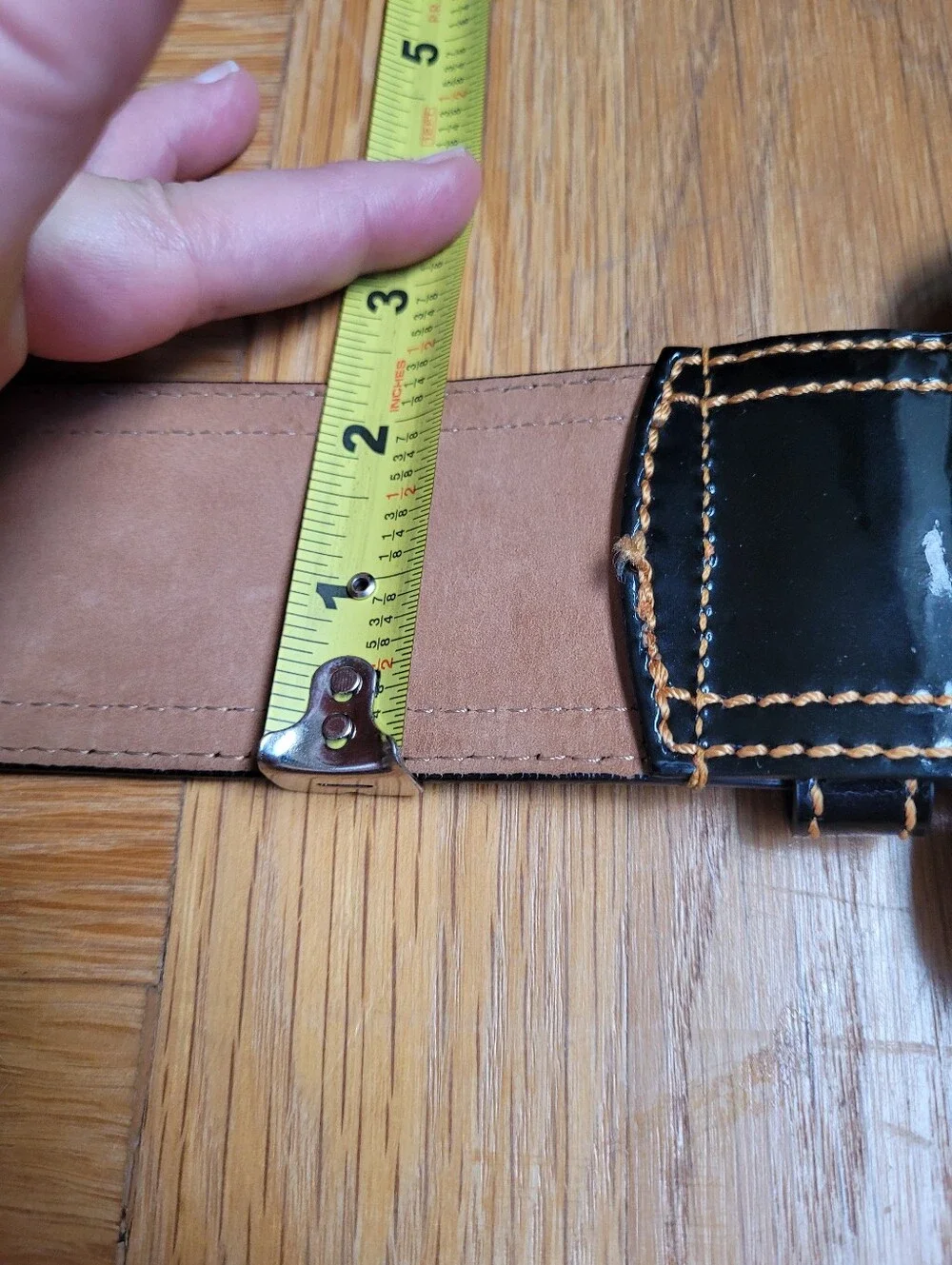 Fendi Patent Leather  B Belt Cinch Belt